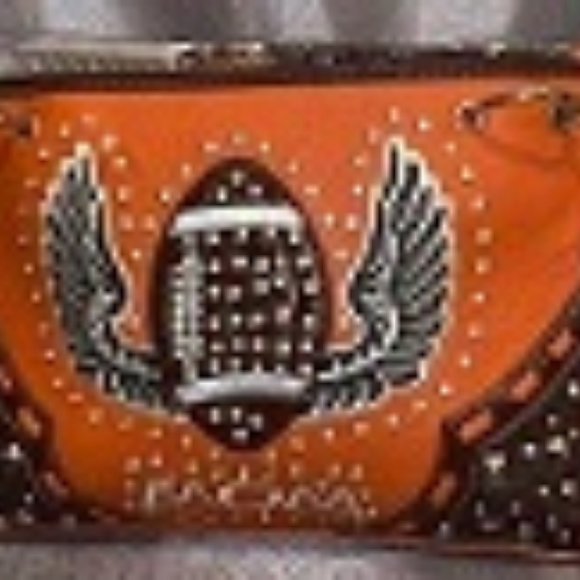 *NEW* ORANGE Football MOM faux leather purse only - Picture 4 of 4